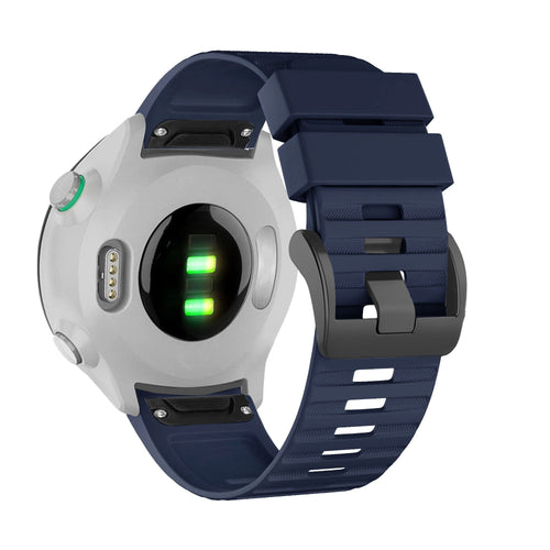 Bandz Bracelet silicone à boucle Garmin Quatix 8 Pro - 47mm (bleu foncé)