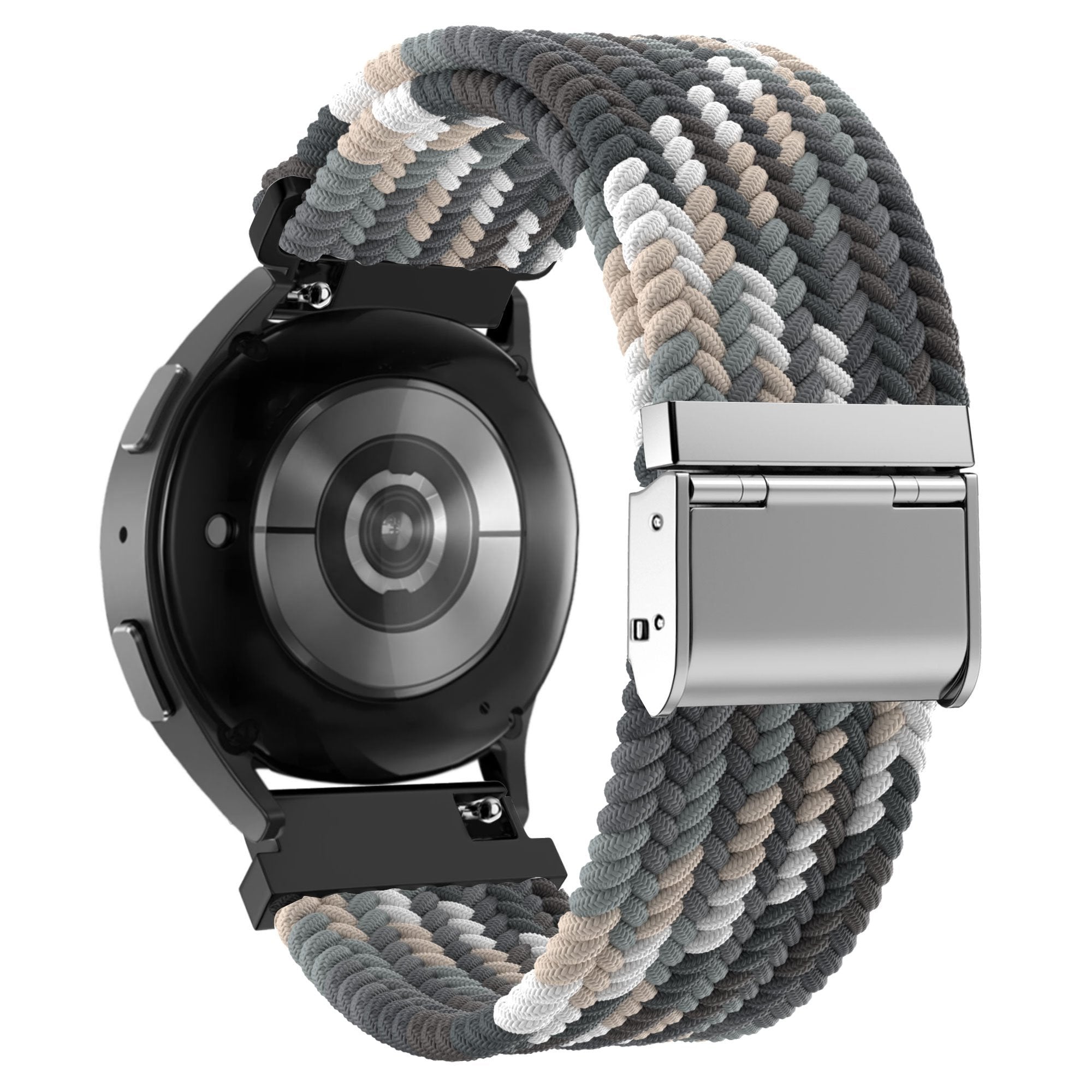 Bandz Bracelet nylon tissé Garmin Vivomove Sport (mandala noir)