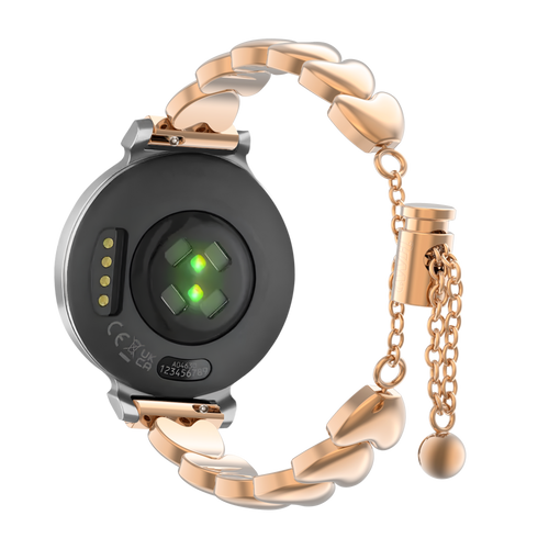 xoxo Wildhearts Bracelet acier 'hearts' Garmin Lily 2 (or rose)