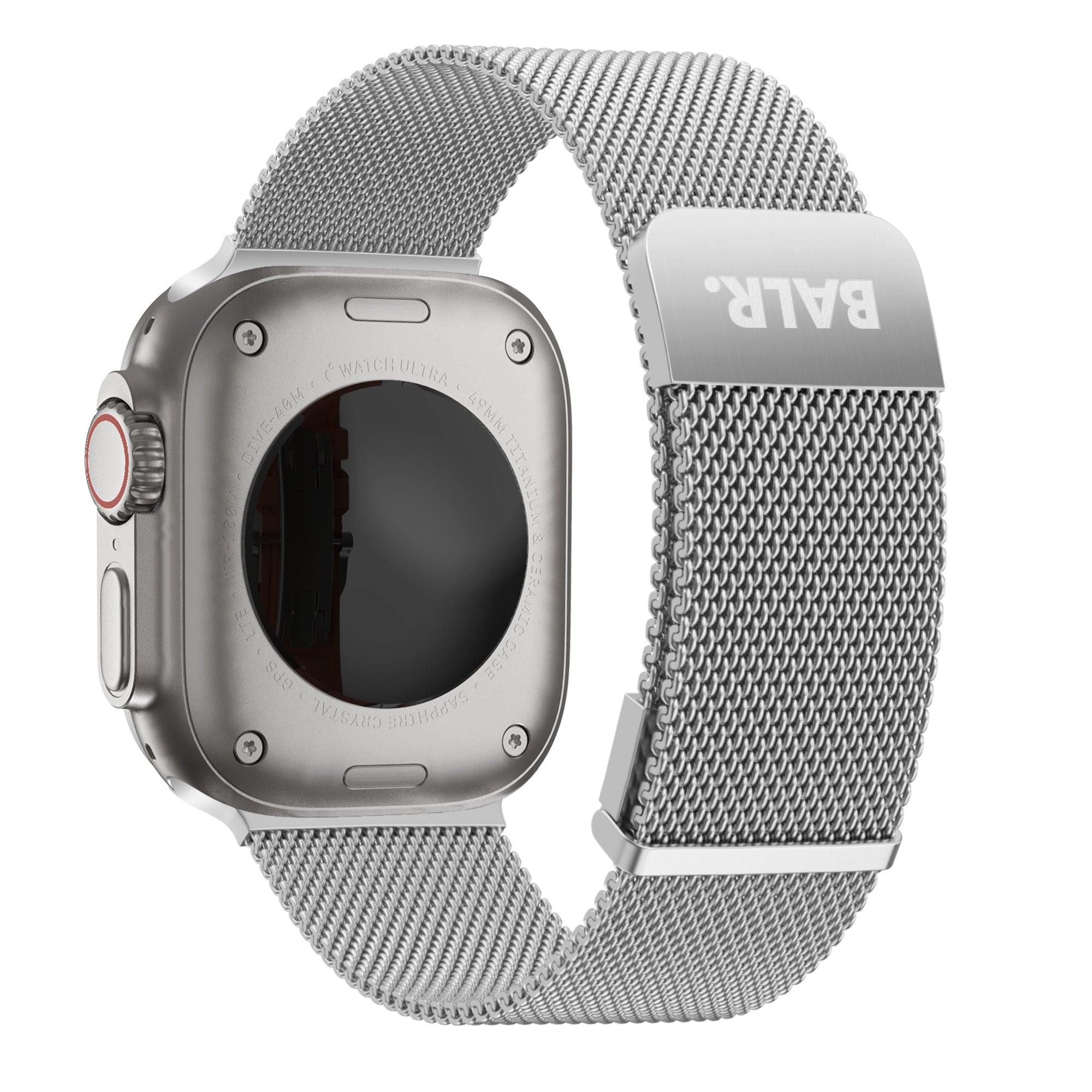 BALR Bracelet milanais Apple Watch Ultra (argent)
