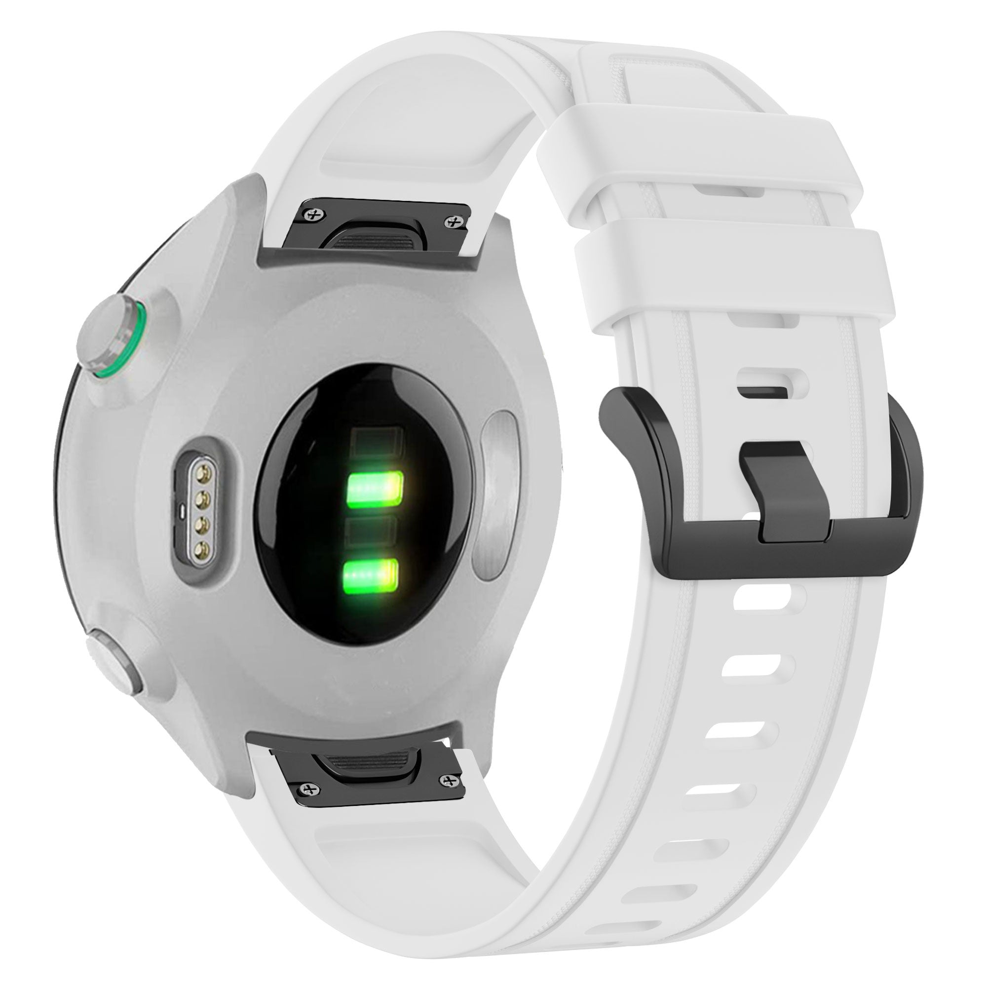 Bandz Garmin D2 Delta S Buckled Silicone Strap (White)
