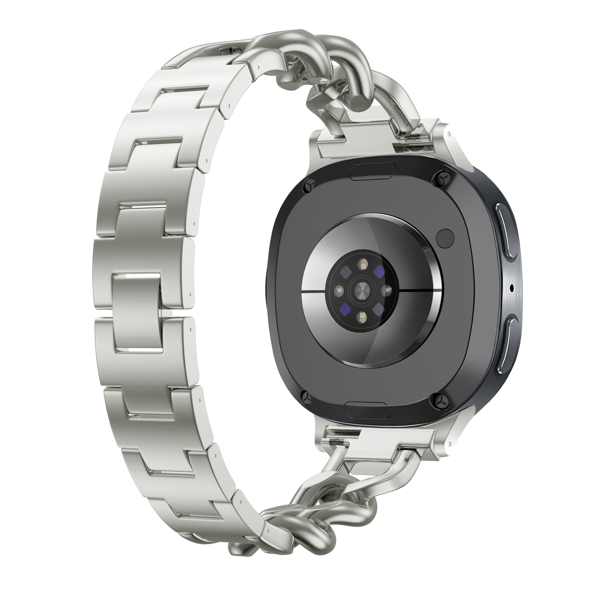 Bracelet acier chaîne Samsung Galaxy Watch 8 Classic (lumière stellaire)