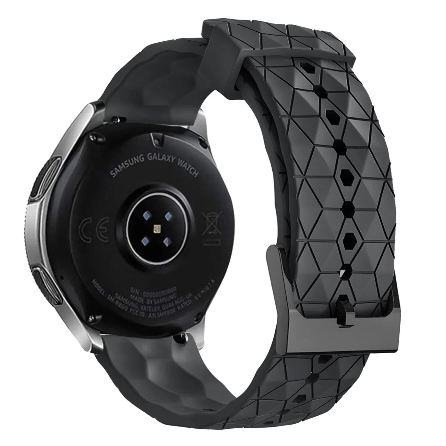 Bracelet silicone 'Hexagone' OnePlus Watch 4 - 47mm (noir)