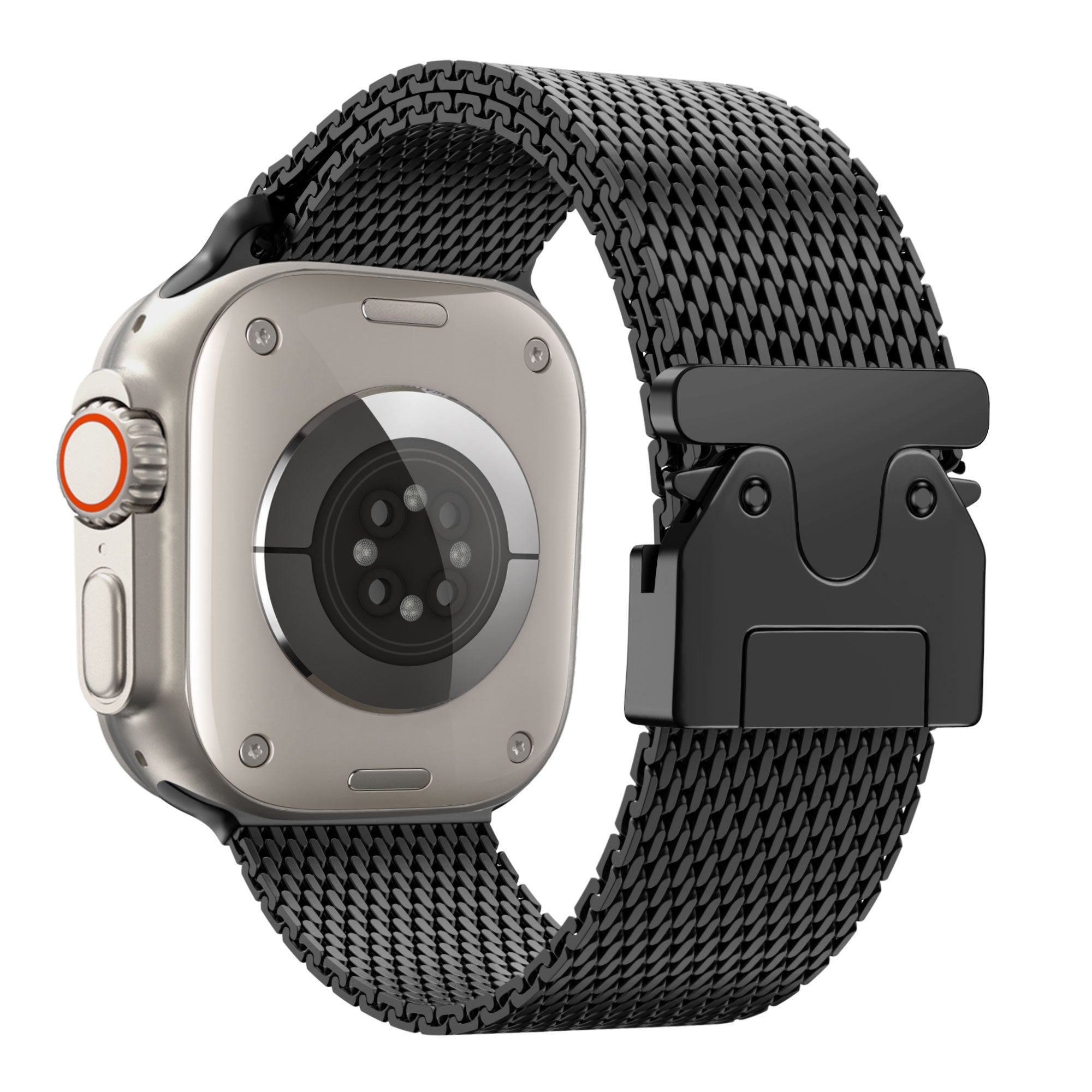 Bandz Bracelet milanais boucle en P Apple Watch Ultra (noir)