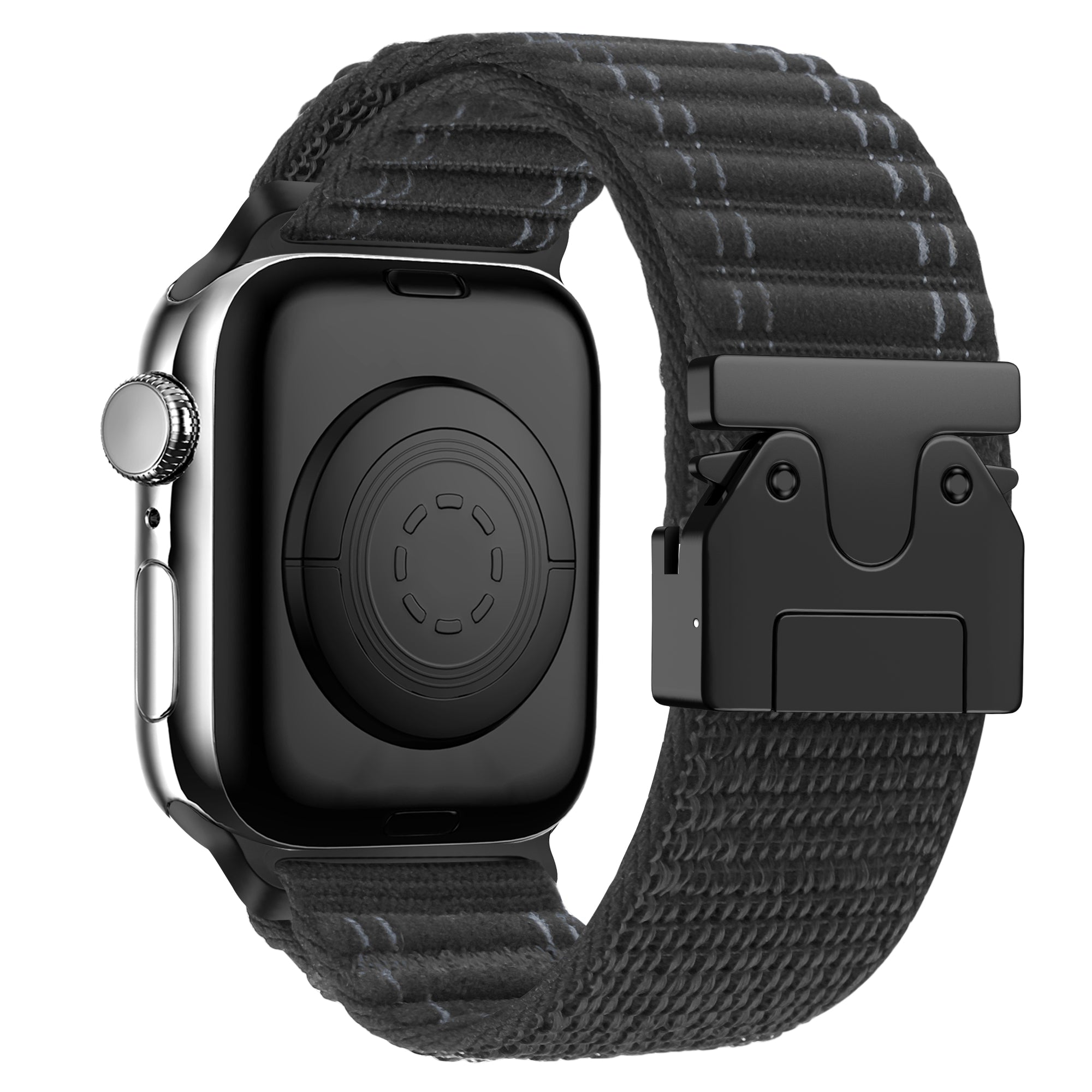 Bandz Bracelet nylon 'Deluxe' boucle en P Apple Watch Ultra (noir)