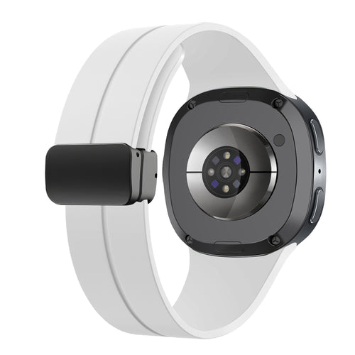 Bracelet silicone avec boucle Samsung Galaxy Watch 8 - 40mm (blanc)