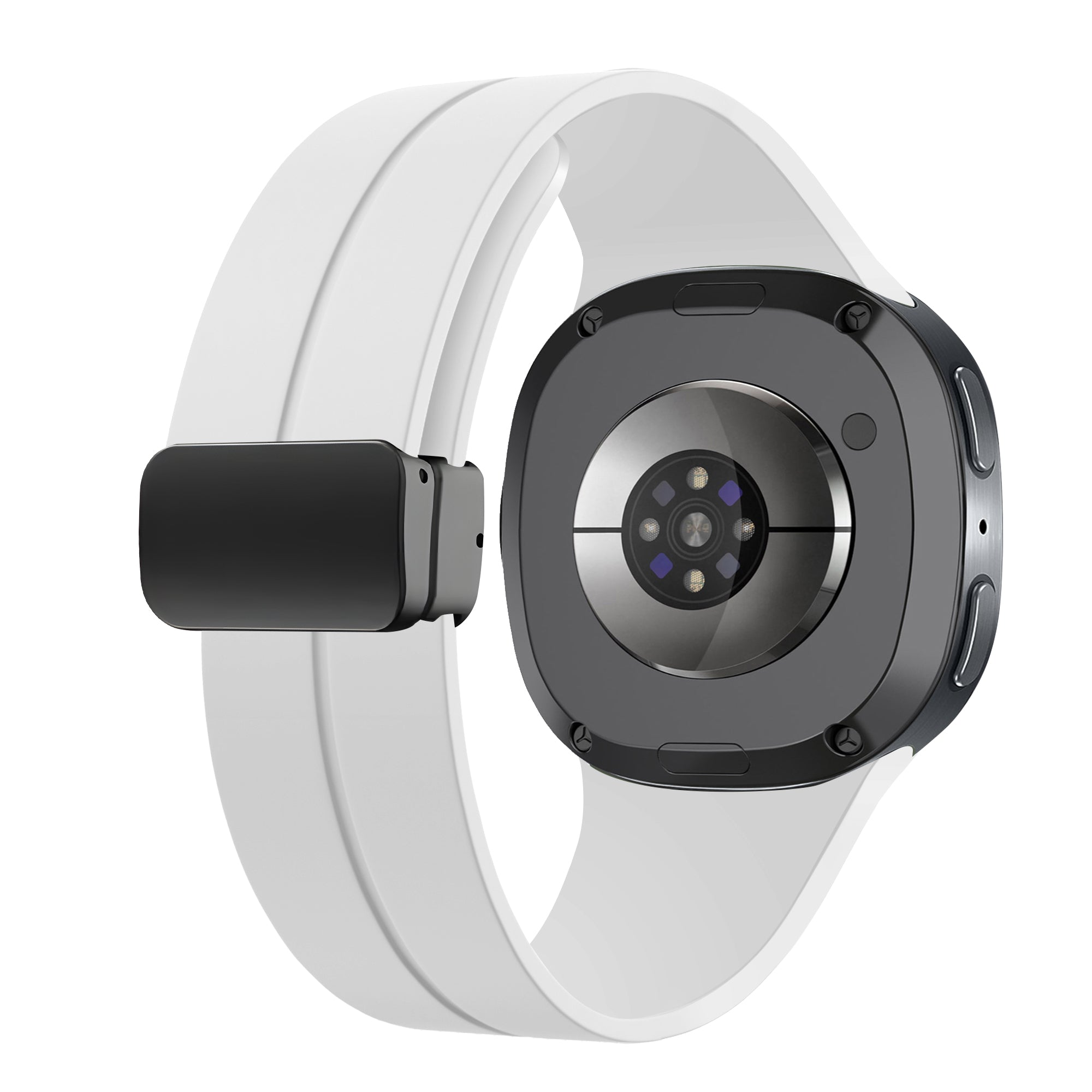 Samsung Galaxy Watch 9 - 44mm D-Buckle Silicone Strap (White)