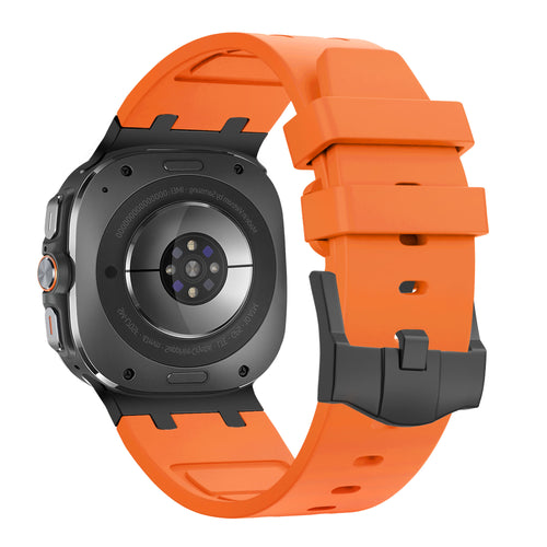 Bandz Bracelet silicone 'Luxe Liquid' Samsung Galaxy Watch Ultra (orange avec noir)
