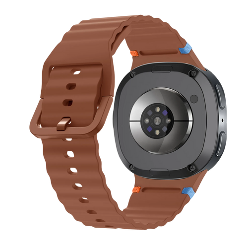 Bracelet silicone ondulé Samsung Galaxy Watch 8 - 40mm (marron)