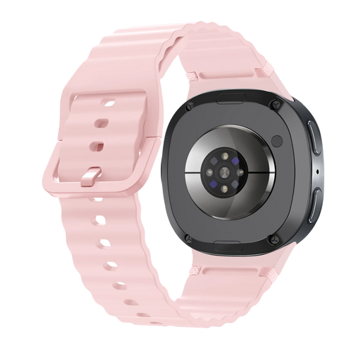 Bracelet silicone ondulé Samsung Galaxy Watch 8 - 40mm (rose)
