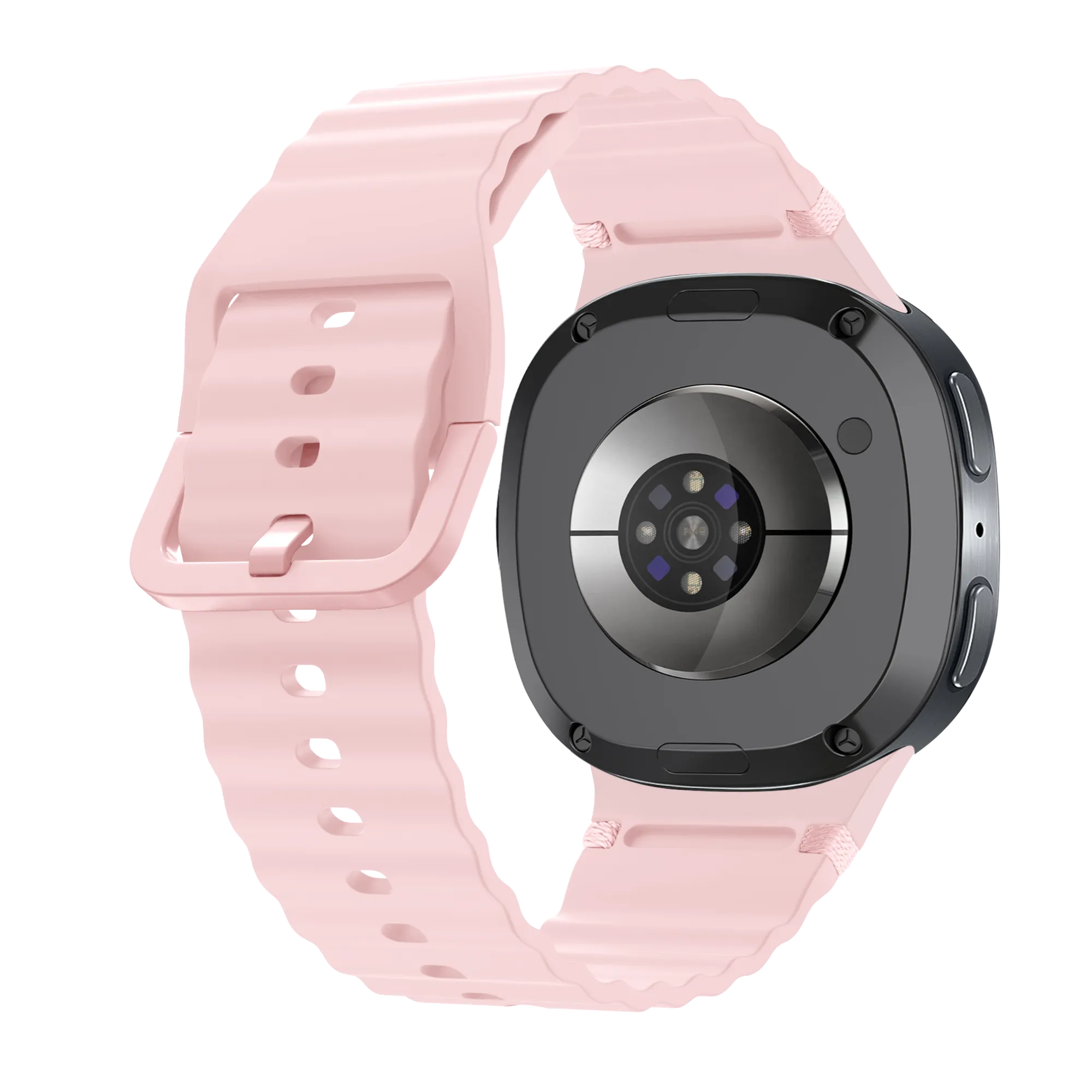 Bracelet silicone ondulé Samsung Galaxy Watch 8 - 40mm (rose)
