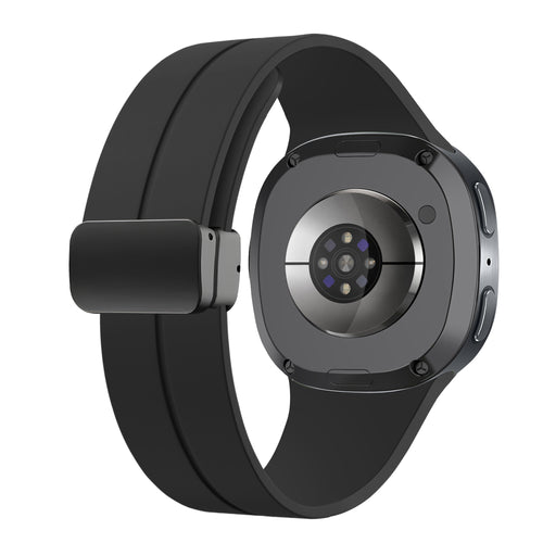Bracelet silicone avec boucle Samsung Galaxy Watch 8 Classic (noir)