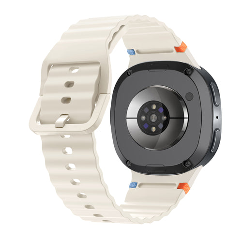 Bracelet silicone Wave Samsung Galaxy Watch 8 Classic (lumière stellaire)
