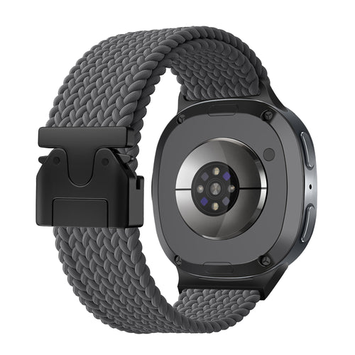 Bracelet tissu avec boucle Samsung Galaxy Watch 8 Classic (gris foncé)