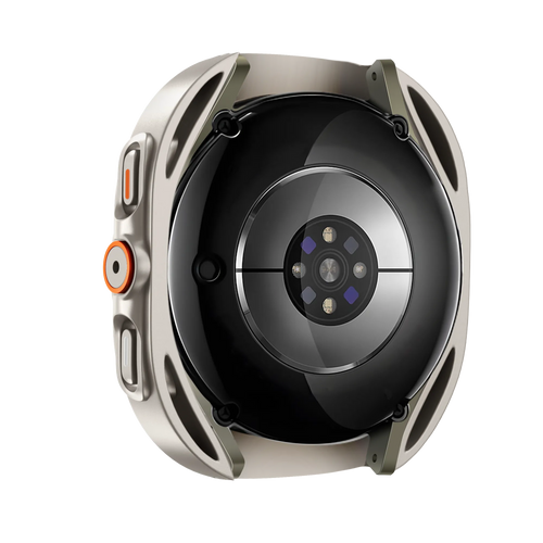 Bandz Samsung Galaxy Watch 7 - 44mm Square PC Case with Glass (Titanium)