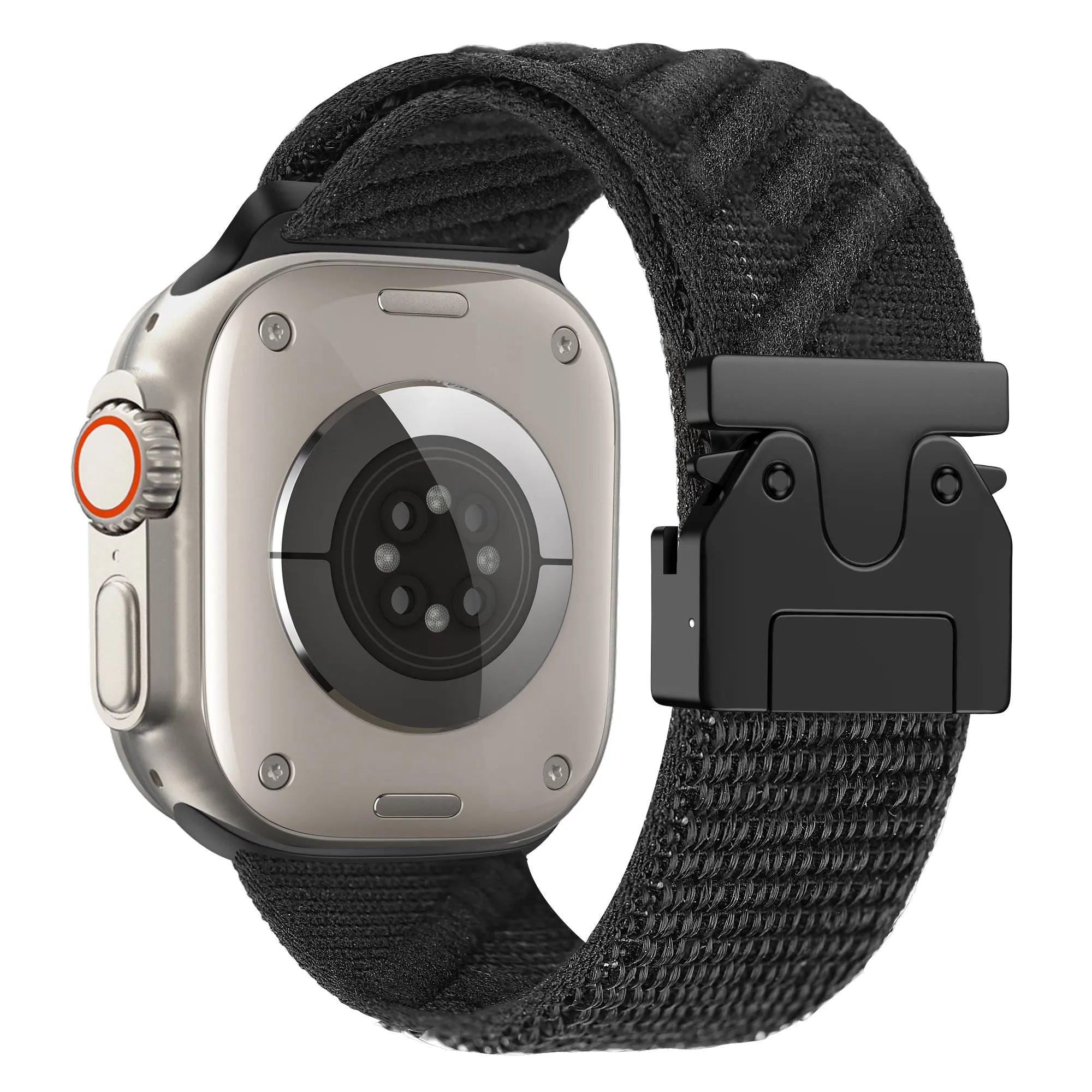 Bandz Bracelet nylon 'Wave' avec P-buckle Apple Watch (noir)