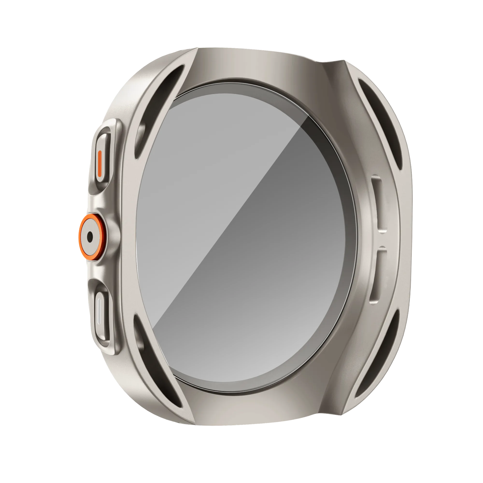 Bandz Samsung Galaxy Watch 7 - 44mm Square PC Case with Glass (Titanium)