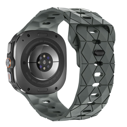 Bandz Bracelet silicone 'Hexagons' Samsung Galaxy Watch Ultra (gris foncé)