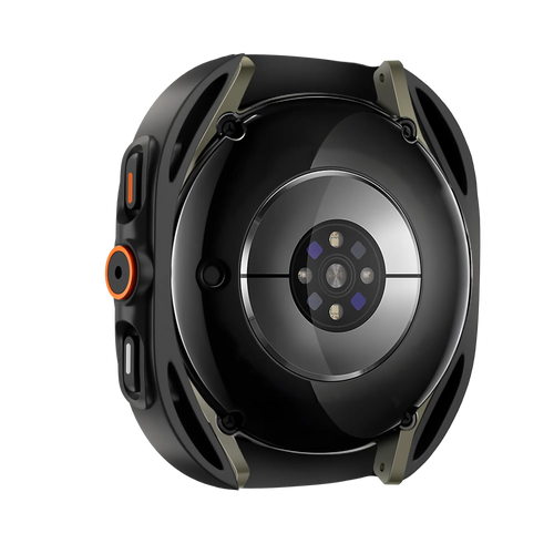 Bandz Samsung Galaxy Watch 7 - 44mm Square PC Case with Glass (Black)