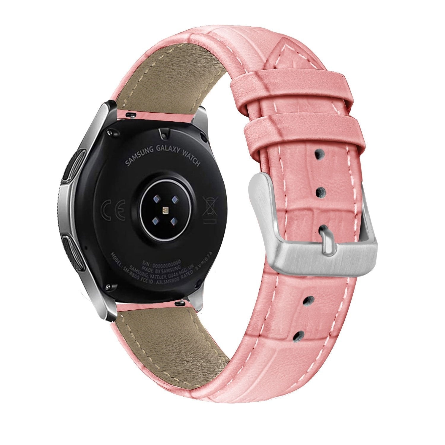 Bracelet cuir crocodile granulaire Withings Steel HR - 40mm (rose clair)