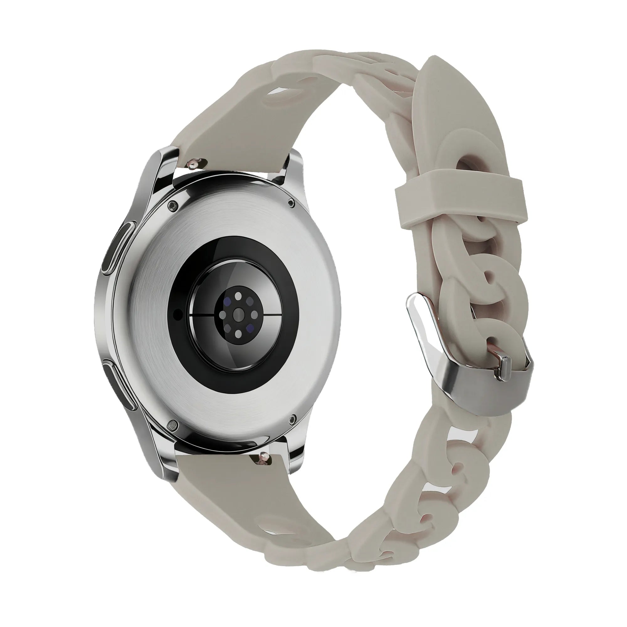 Bandz Bracelet silicone 'Chains' Oozoo Smartwatch 20mm (gris clair)