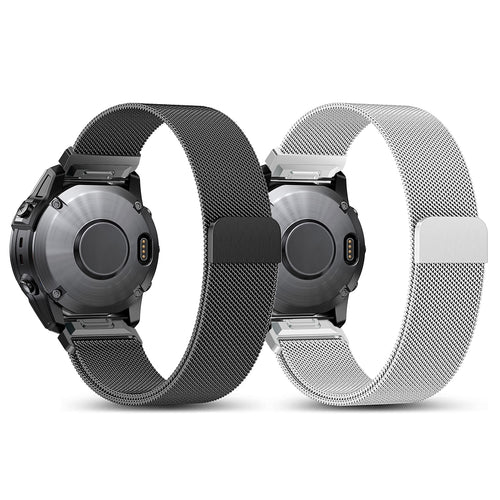 Bracelet milanais premium Garmin Approach S70 - 47mm (argent)