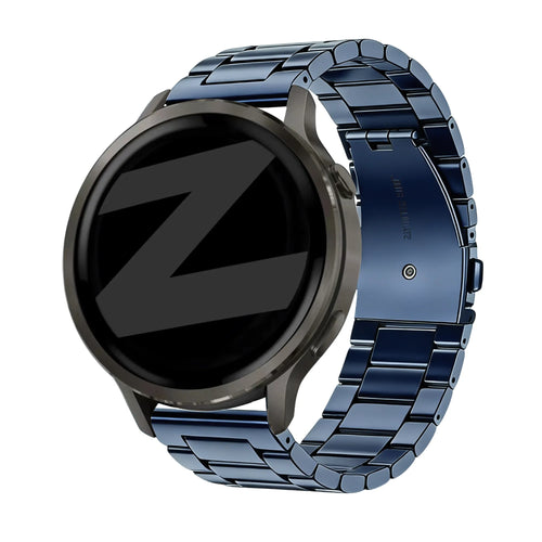 Bandz Bracelet acier 'Classic' Garmin Vivoactive 4 (bleu)