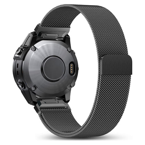 Bracelet milanais premium Garmin Approach S70 - 42mm (noir)