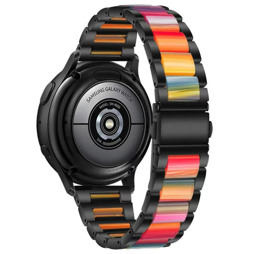 Bracelet résine et acier Amazfit Bip 3 (Pro) (noir/coloré)