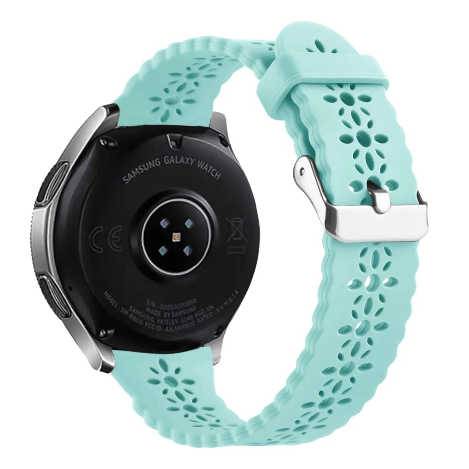 Bracelet de silicone avec relief Amazfit GTS 4 (bleu-vert)