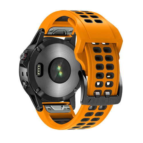Bandz Bracelet sport avec boucle Garmin Approach S70 - 47mm (orange/noir)