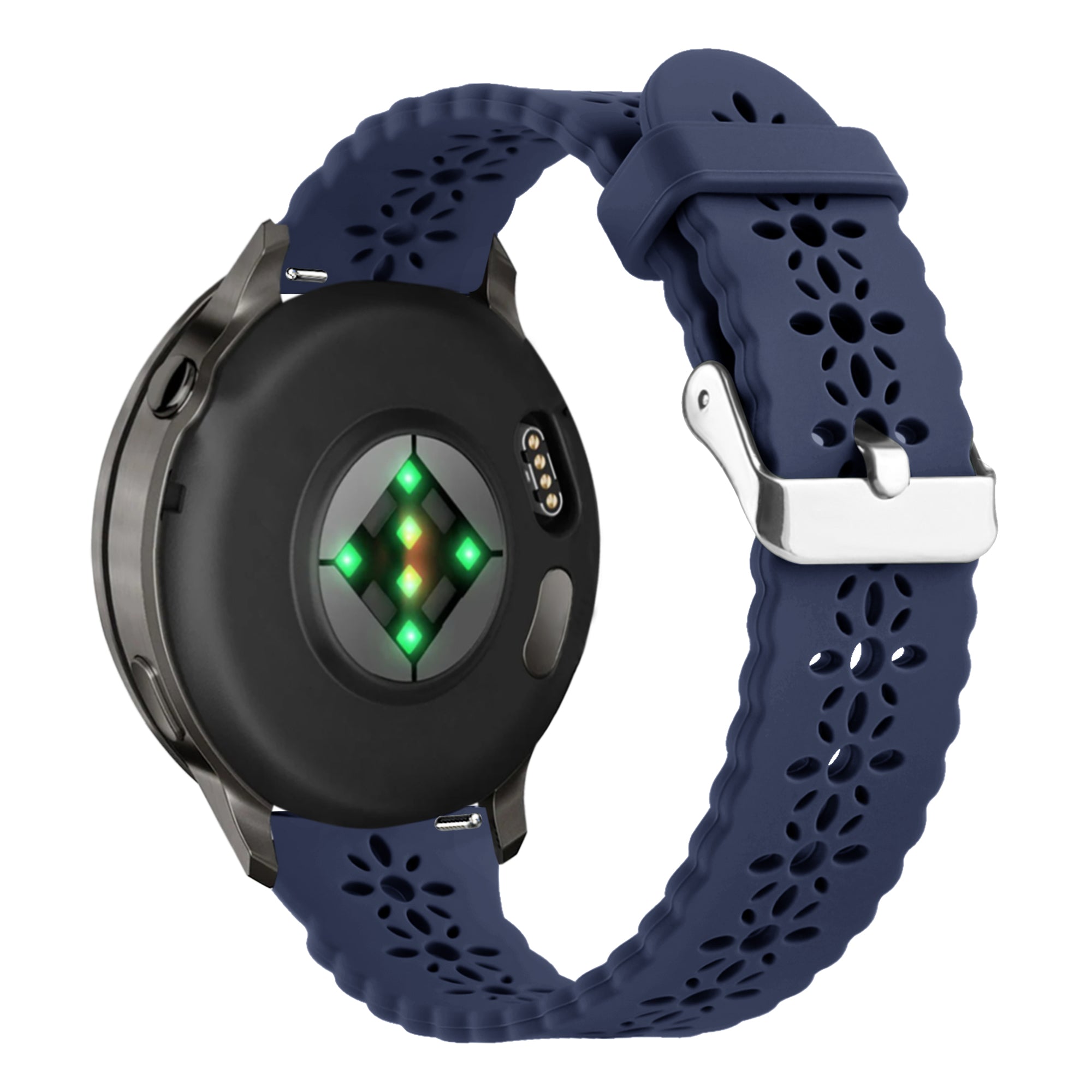 Bandz Bracelet silicone 'Lace' Garmin Vivoactive 6 (bleu foncé)