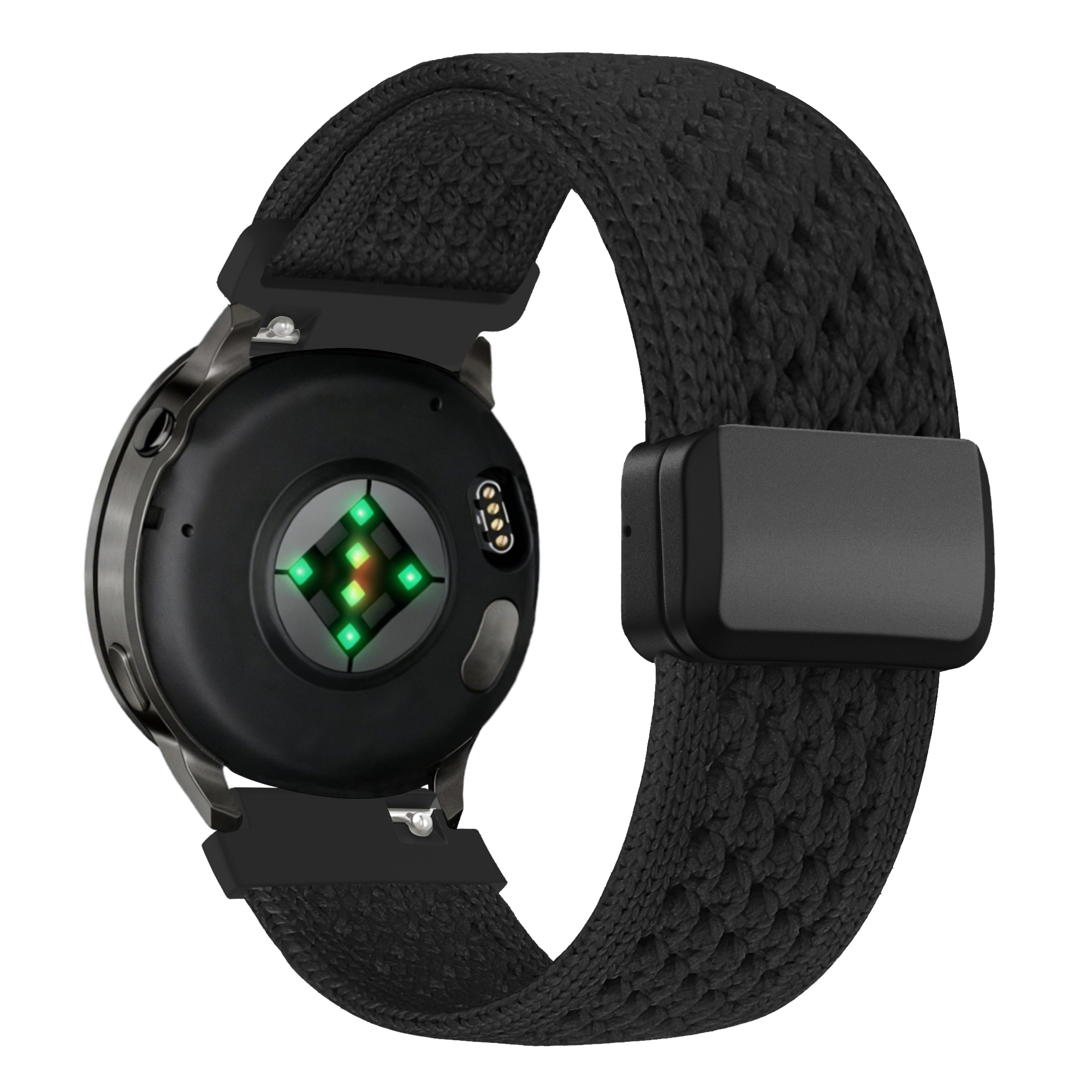Bandz Withings ScanWatch 2 - 38mm Vintage Nylon Strap (Black)