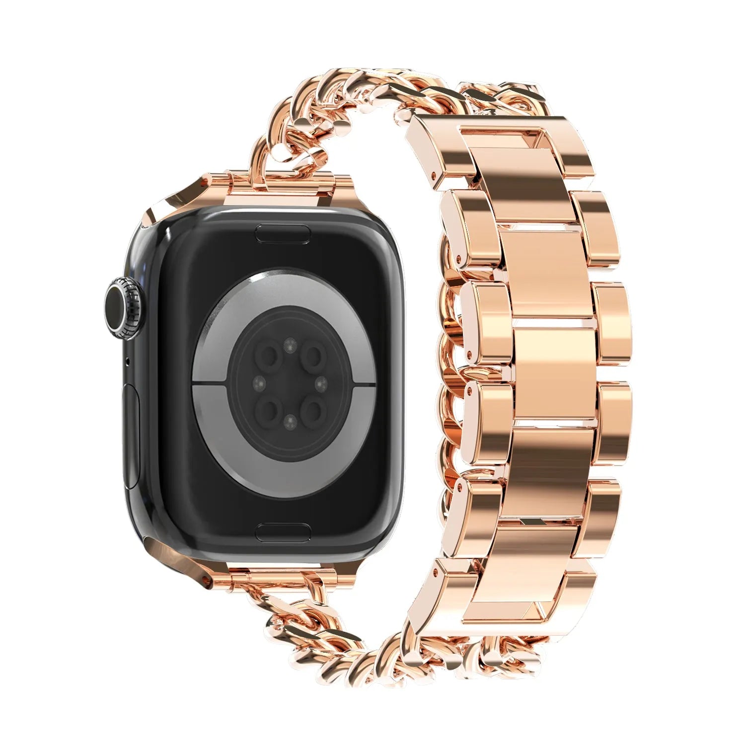Bandz Bracelet acier 'Double Tour' Apple Watch (or rose)
