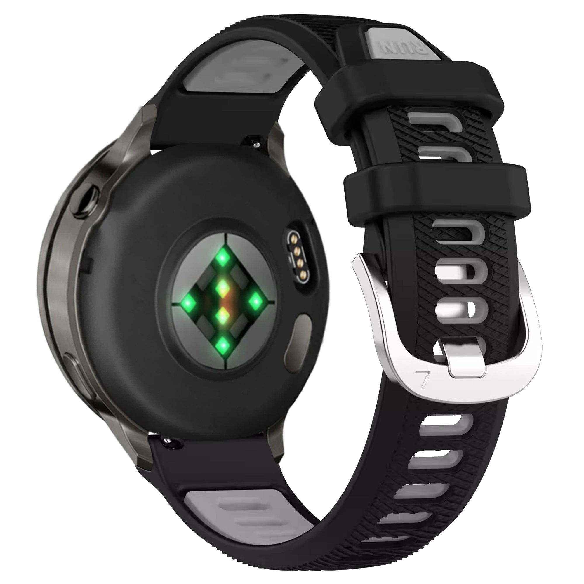 Bandz Bracelet sport avec boucle Garmin Vivoactive 4s (noir/gris)