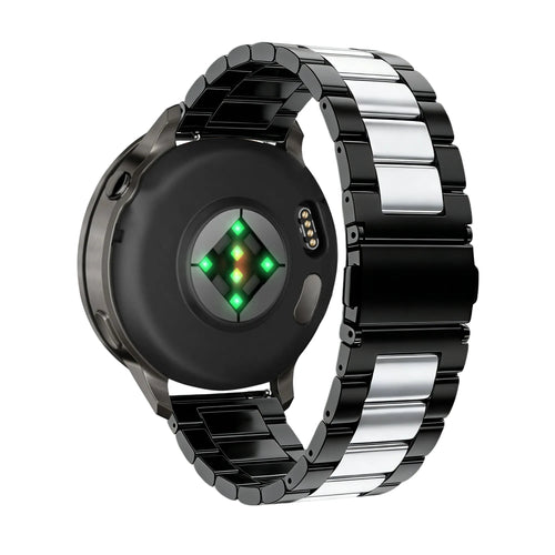 Bandz Bracelet acier 'Classic' Garmin Forerunner 255 (noir argent)