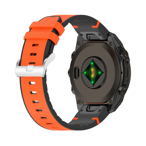 Bracelet cuir hybride Garmin Approach S70 - 47mm (orange)