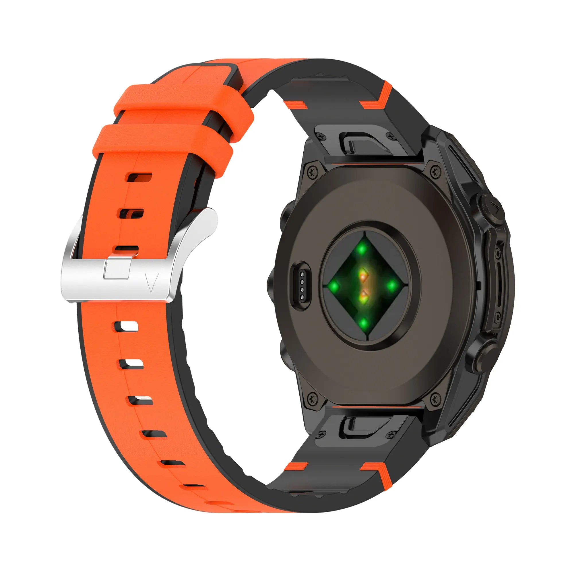 Bracelet cuir hybride Garmin Fenix 5x / 6x (orange)