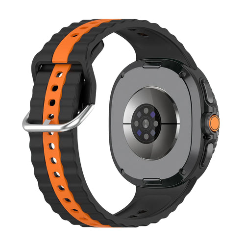 Samsung Galaxy Watch 8 - 44mm Dual Sport Strap (Black/Orange)