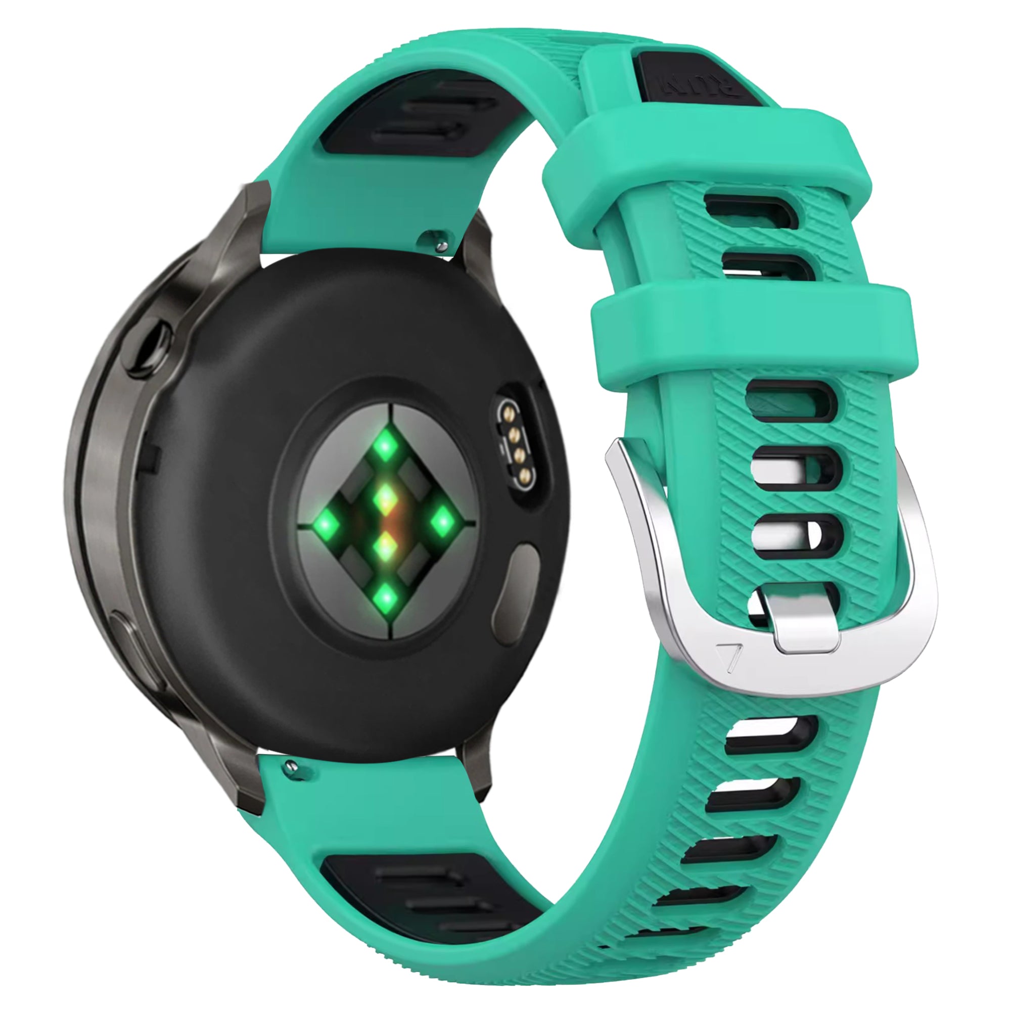 Bandz Bracelet sport avec boucle Garmin Vivoactive 4s (turquoise/noir)