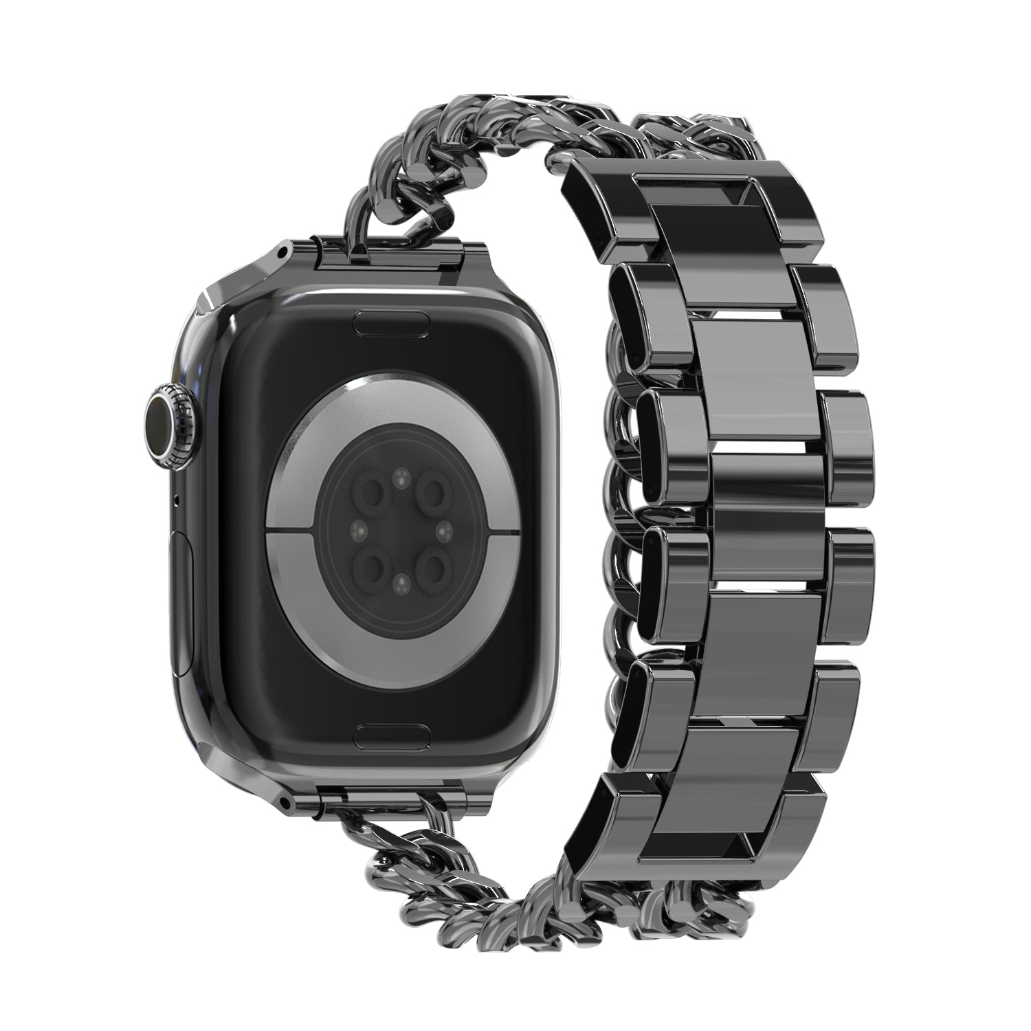Bandz Bracelet acier 'Double Tour' Apple Watch (noir)