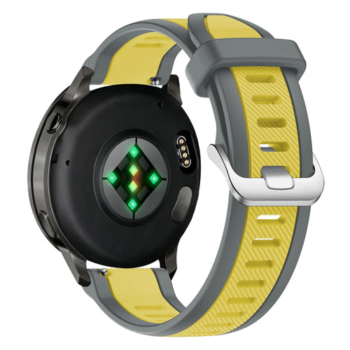 Bandz Bracelet dual sport avec boucle Garmin Vivomove 3 (gris/jaune)