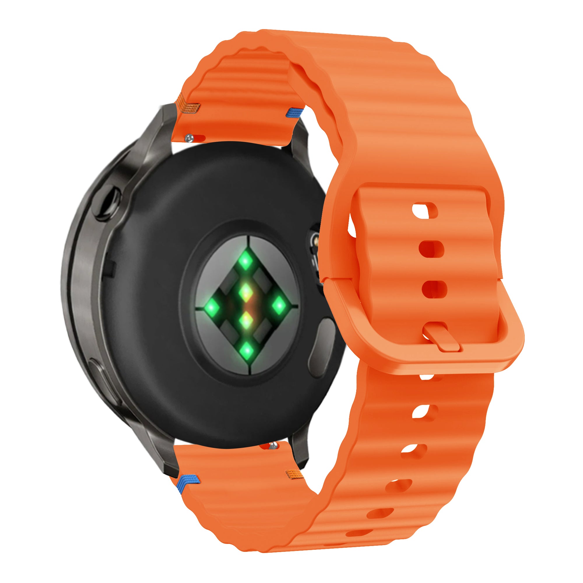 Bandz Bracelet silicone ondulé Garmin Venu 4 - 45mm (orange)