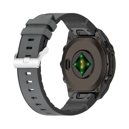 Bracelet cuir hybride Garmin Approach S70 - 47mm (gris)