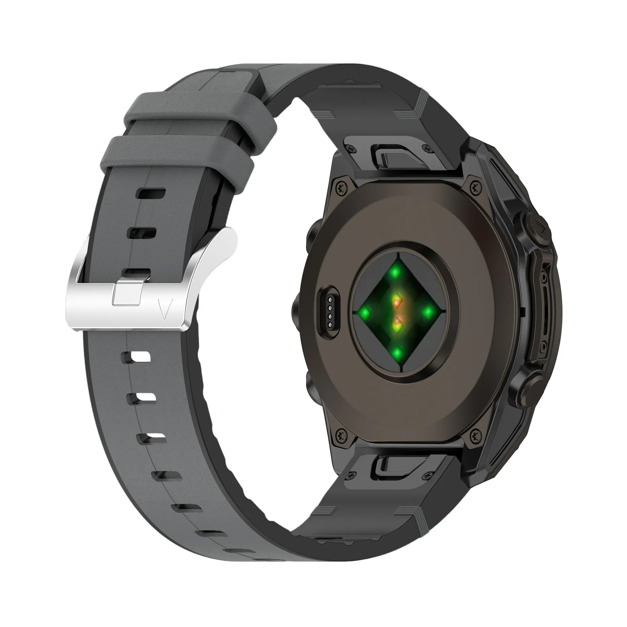 Bracelet cuir hybride Garmin Fenix 5x / 6x (gris)