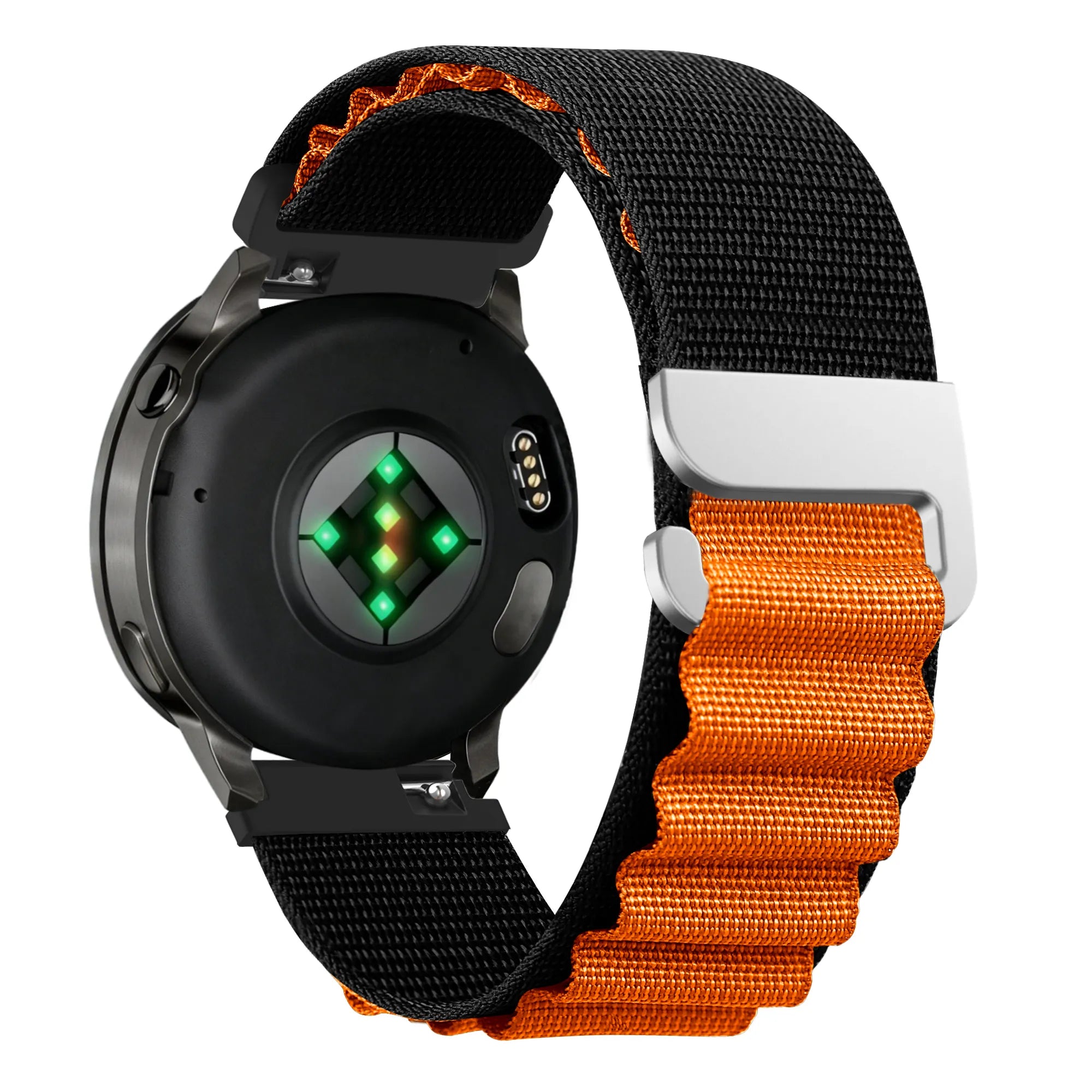 Bandz Bracelet nylon Alpine Garmin Vivomove 3 (noir/orange)