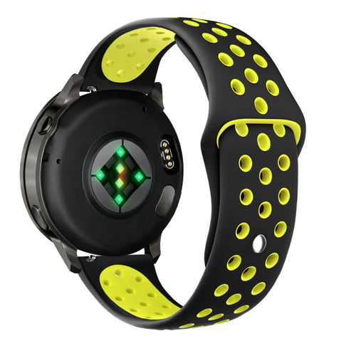 Bandz Bracelet sport 'Deluxe' Garmin Venu SQ 2 (noir/jaune)