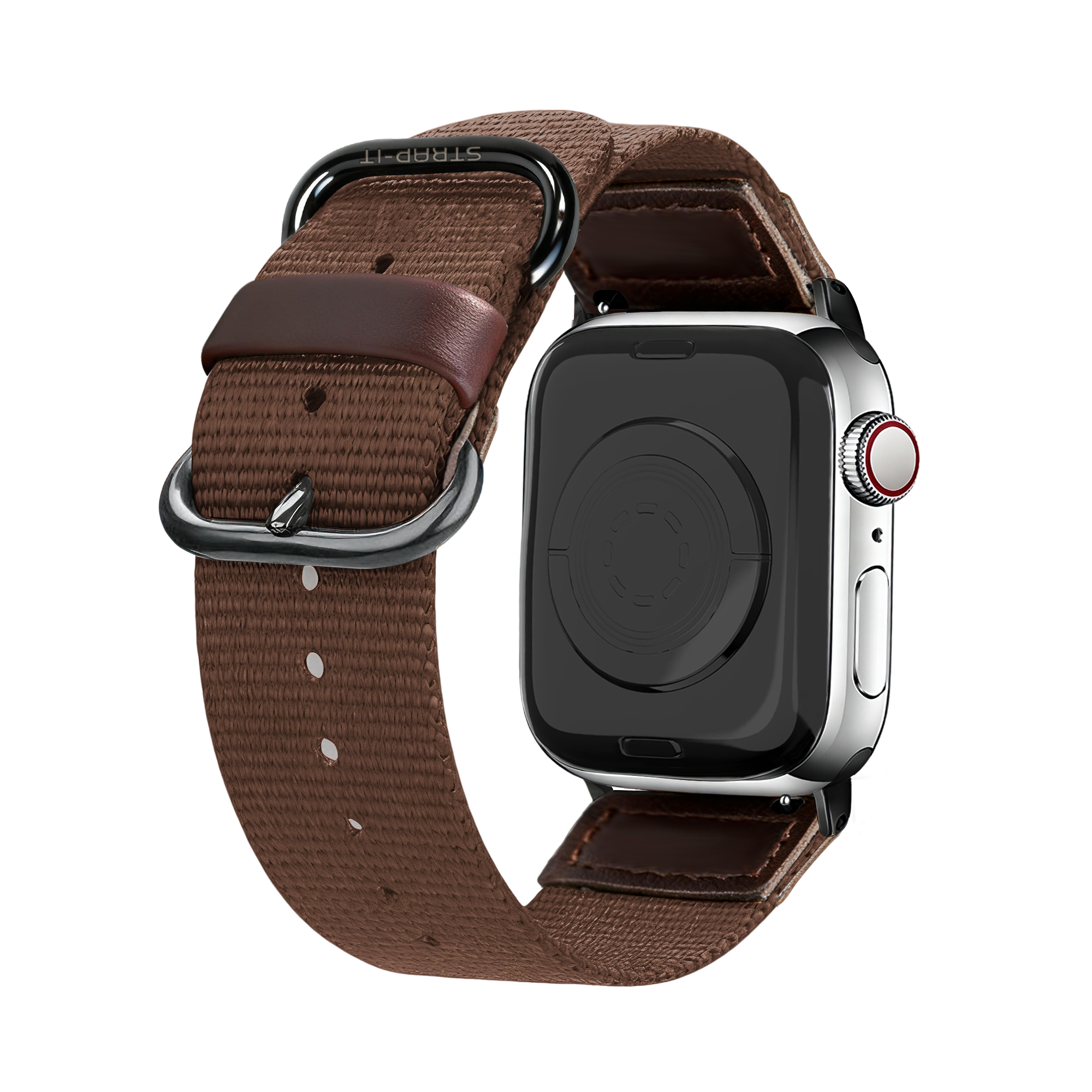 Bracelet canvas Apple Watch Ultra (marron)