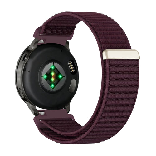 Bandz Bracelet nylon ondulé Garmin Venu (violet foncé)