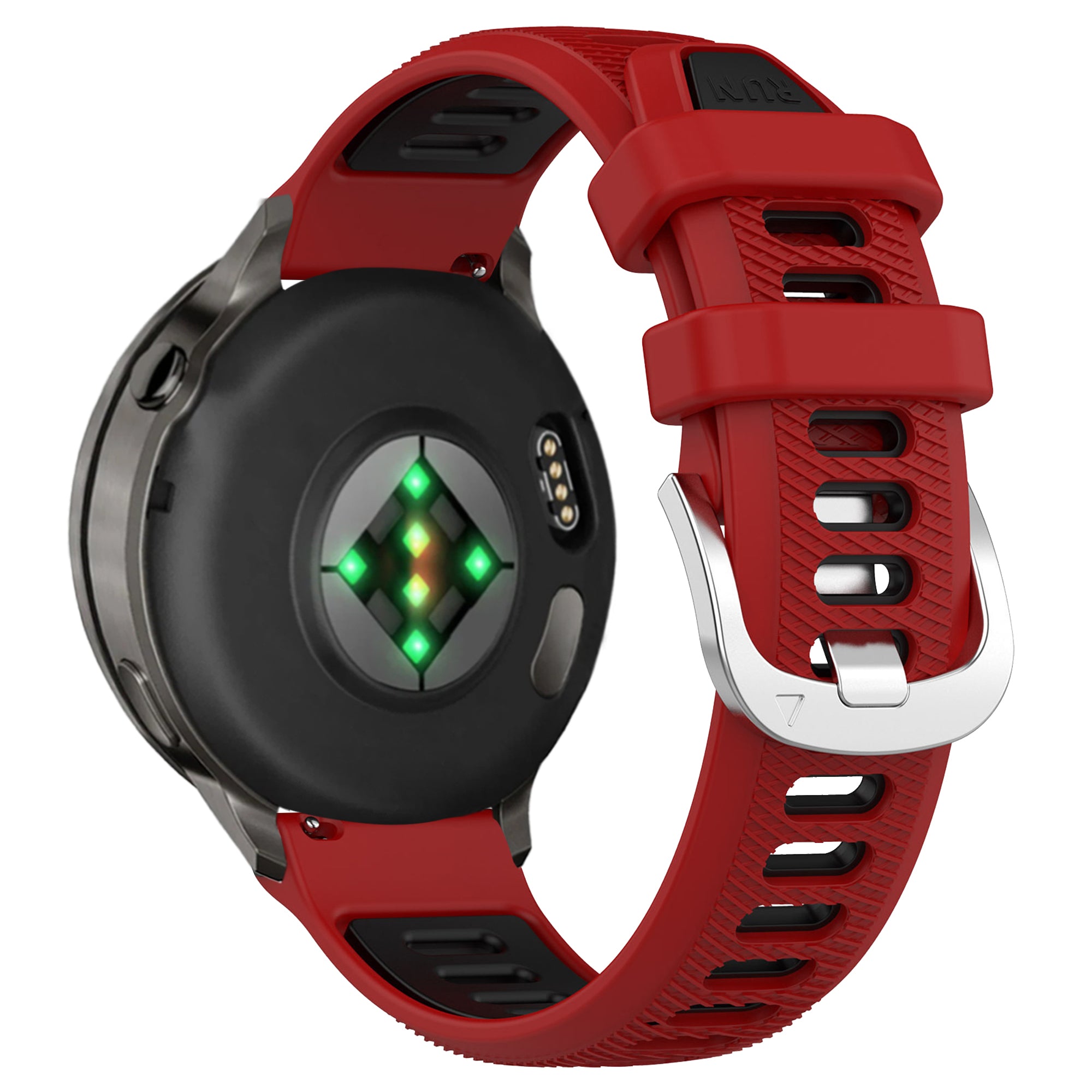 Bandz Bracelet sport avec boucle Garmin Vivoactive 4s (rouge/noir)